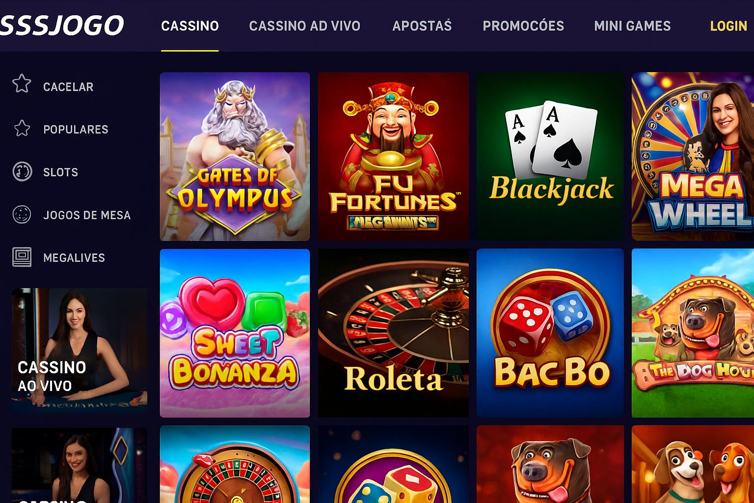 Jogos de cassino online inovadores e emocionantes na SSSJOGO
